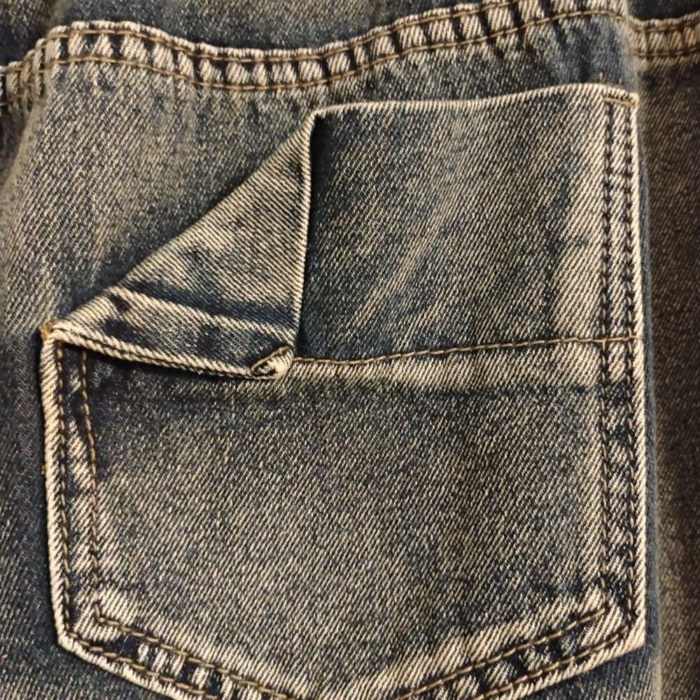 Shein Plus Size Casual Daily Distressed Wide Leg Jeans with Slant Pockets Sz. 1X - Picture 7 of 16